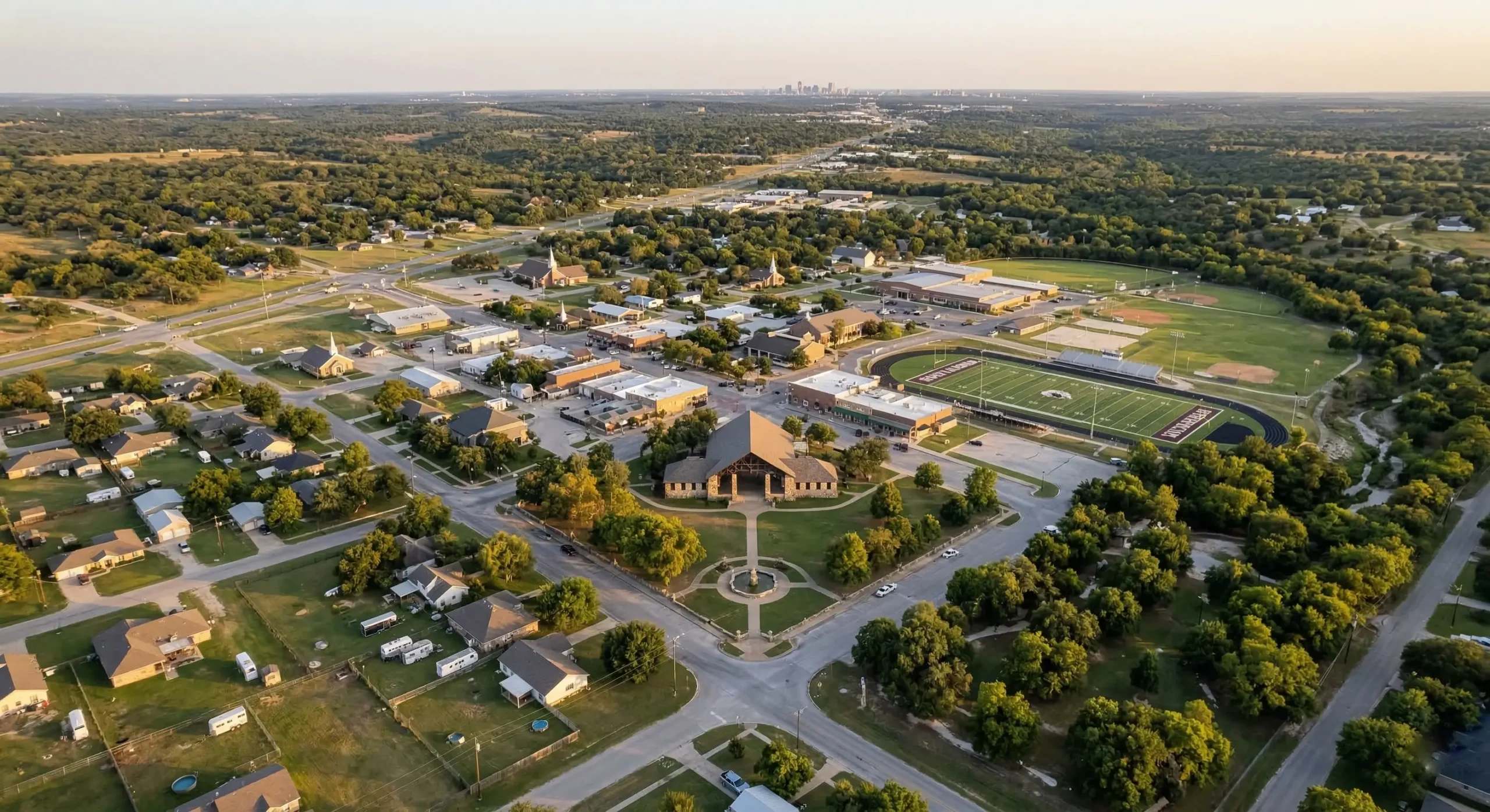 Springtown Texas landscape where 3E Dumpsters delivers roll-off dumpsters